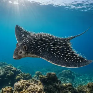 Manta ray + Porcupine